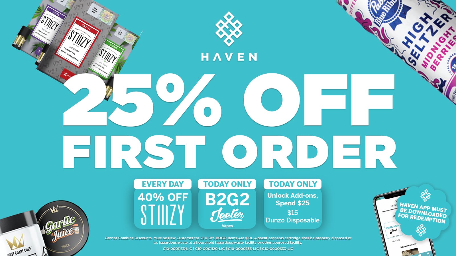 HAVEN Cannabis Marijuana and Weed Dispensary - Belmont 25% Off 1st Order + Daily Deals