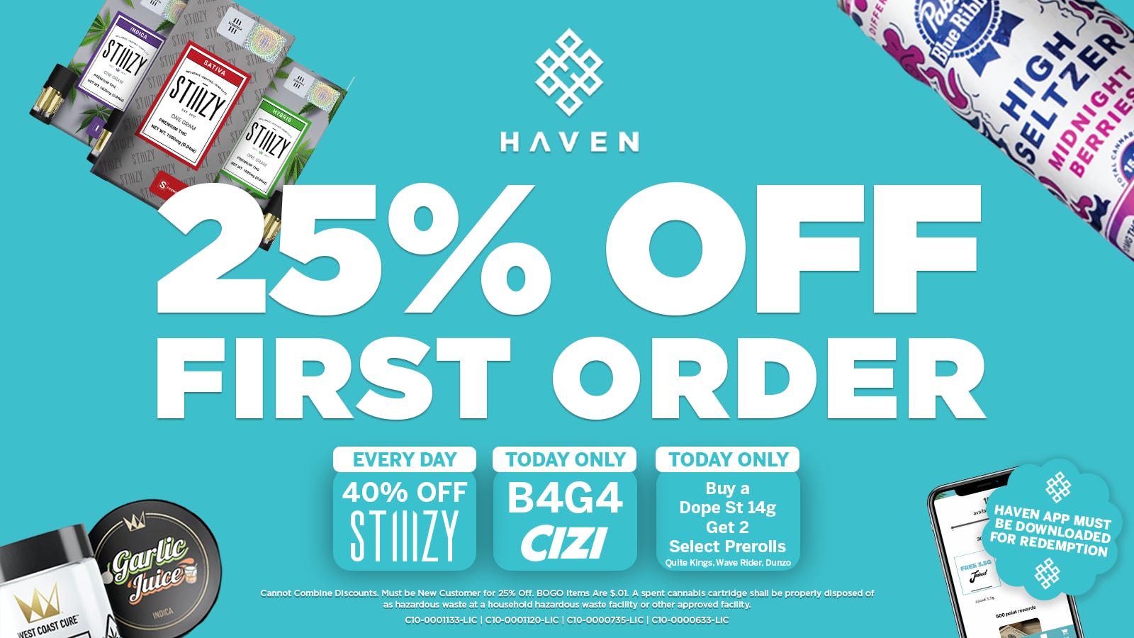HAVEN Cannabis Marijuana and Weed Dispensary - Lakewood 25% Off 1st Order + Daily Deals