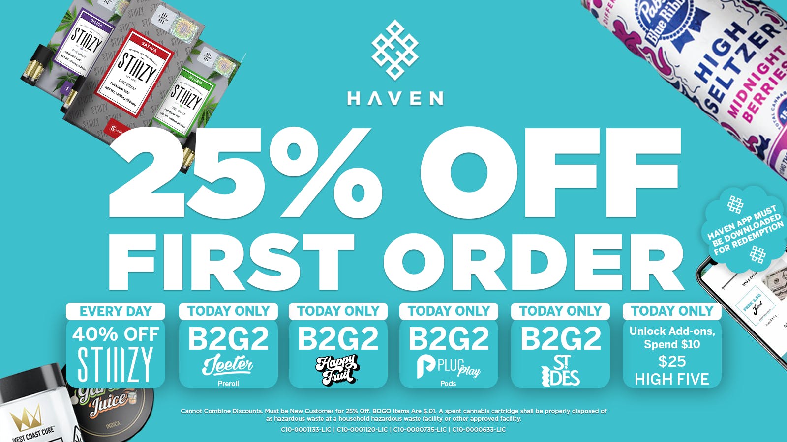 HAVEN Cannabis Marijuana and Weed Dispensary - Lakewood 25% Off 1st Order + Daily Deals