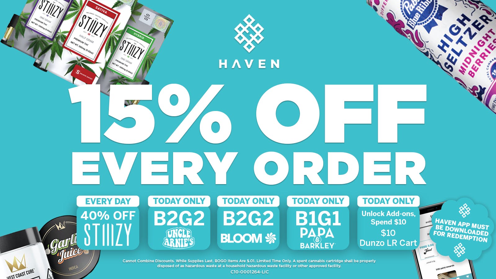 HAVEN Cannabis Marijuana and Weed Dispensary - Orange County 15% Off All Orders + Daily Deals