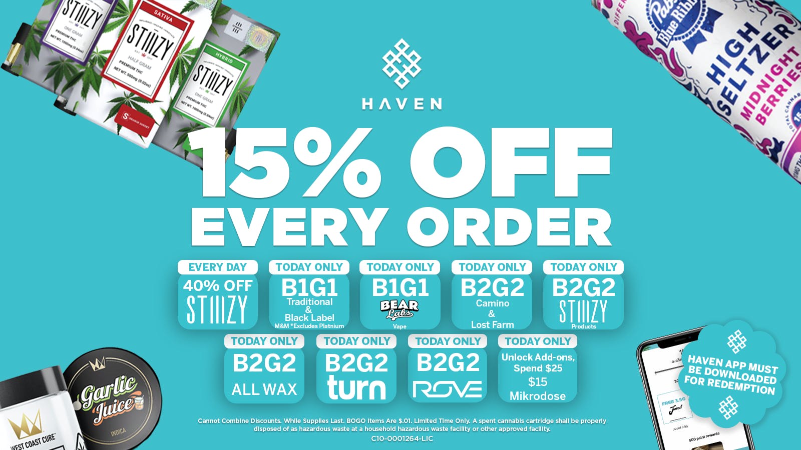 HAVEN Cannabis Marijuana and Weed Dispensary - Orange County 15% Off All Orders + Daily Deals