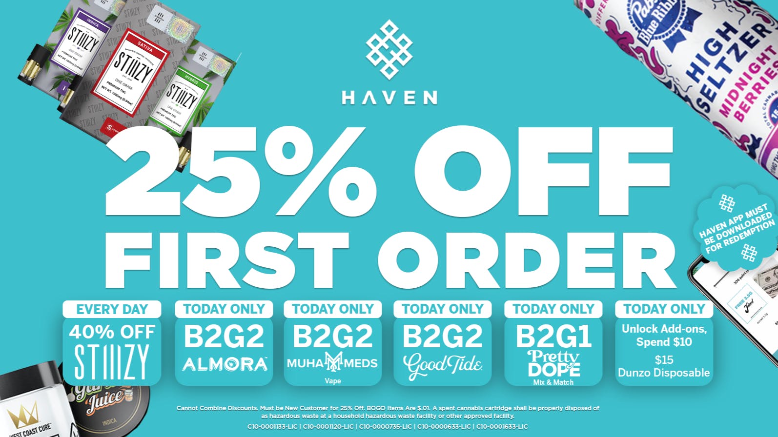HAVEN Cannabis Marijuana and Weed Dispensary - Lakewood 25% Off 1st Order + Daily Deals