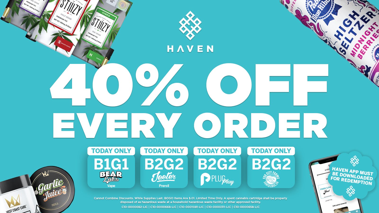 HAVEN Cannabis Marijuana and Weed Dispensary - Paramount 40% Off Every Order