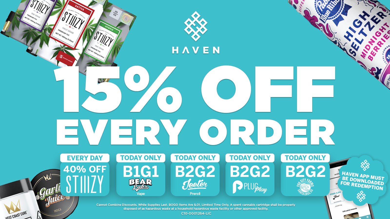 HAVEN Cannabis Marijuana and Weed Dispensary - Orange County 15% Off All Orders + Daily Deals