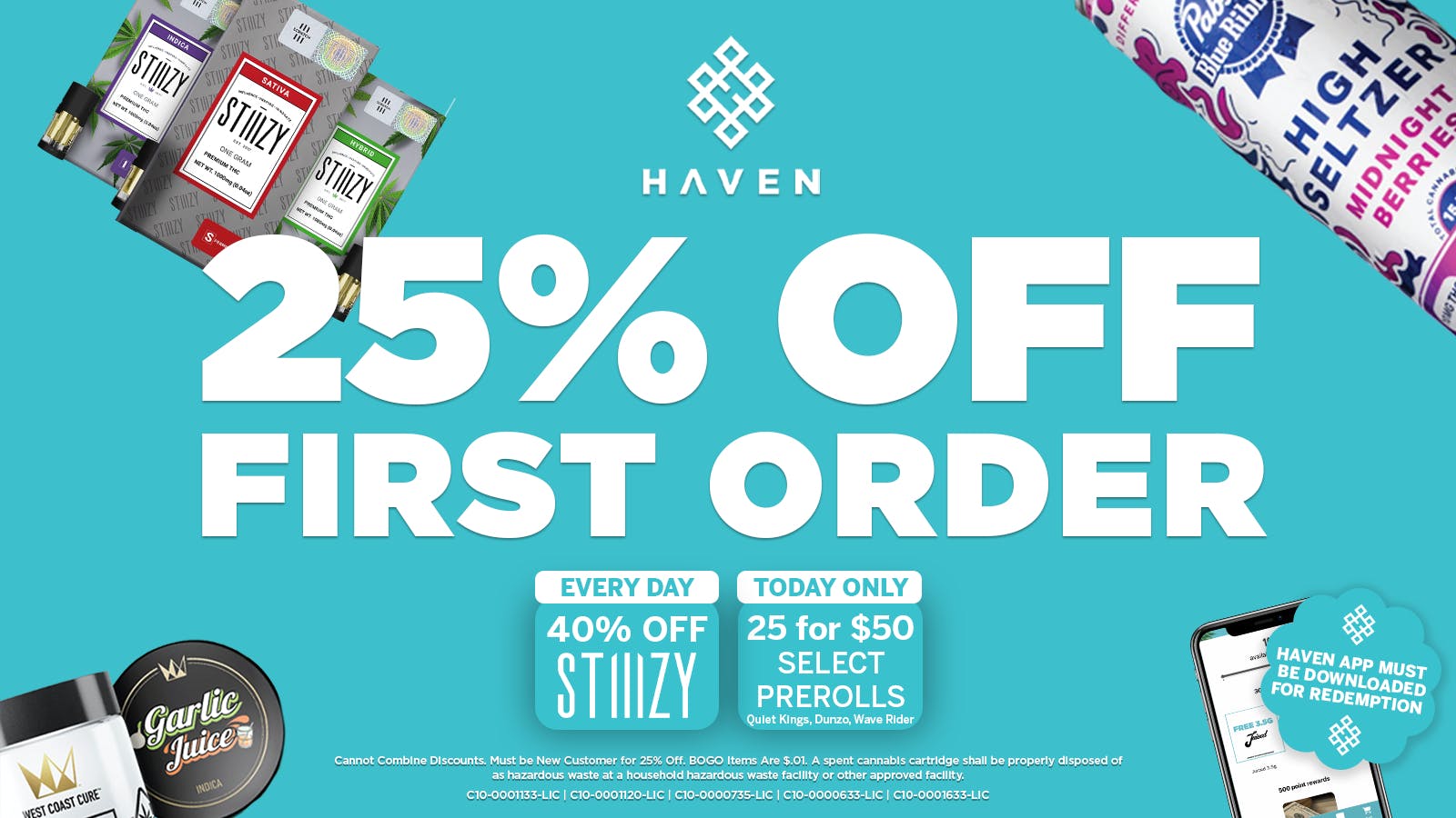 HAVEN Cannabis Marijuana and Weed Dispensary - Lakewood 25% Off 1st Order + Daily Deals