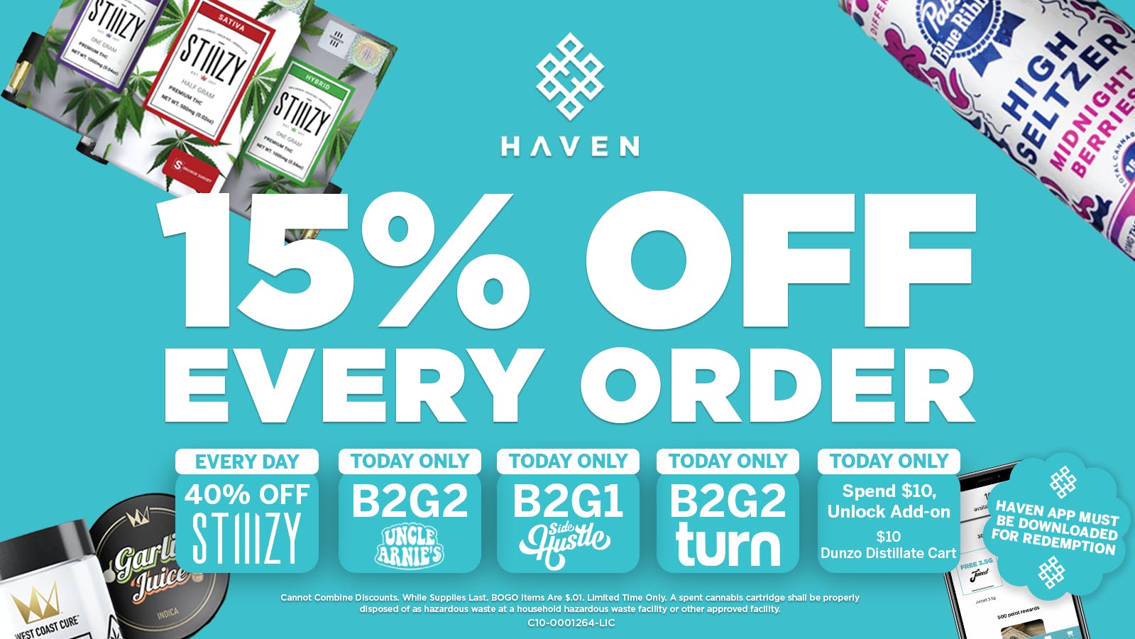 HAVEN Cannabis Marijuana and Weed Dispensary - Orange County 15% Off All Orders + Daily Deals