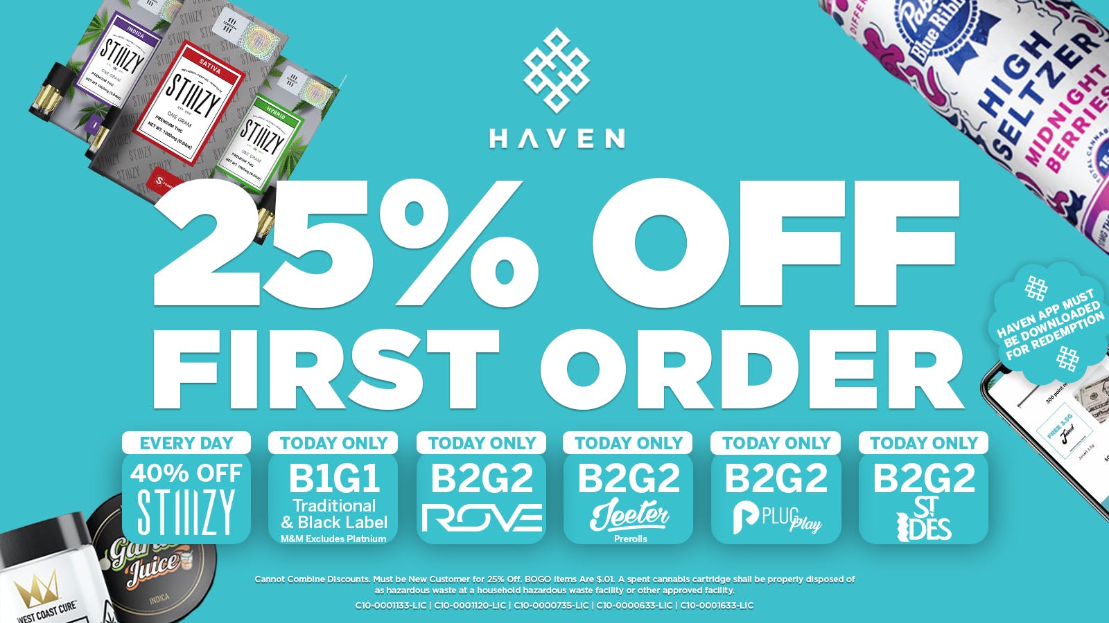 HAVEN Cannabis Marijuana and Weed Dispensary - Lakewood 25% Off 1st Order + Daily Deals
