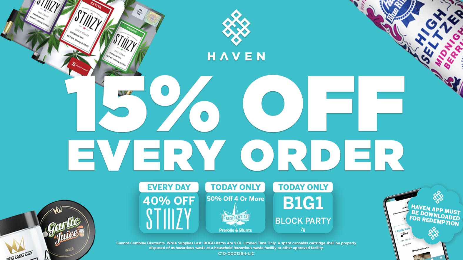 HAVEN Cannabis Marijuana and Weed Dispensary - Orange County 15% Off All Orders + Daily Deals