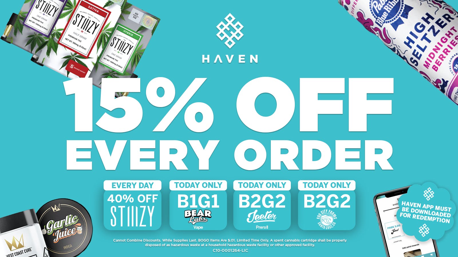 HAVEN Cannabis Marijuana and Weed Dispensary - Orange County 15% Off All Orders + Daily Deals