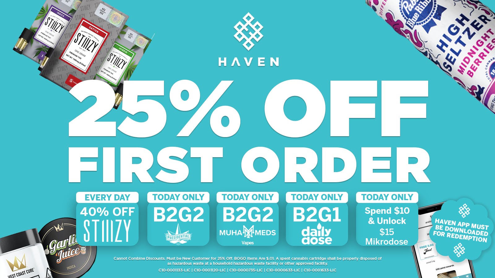 HAVEN Cannabis Marijuana and Weed Dispensary - Belmont 25% Off 1st Order + Daily Deals