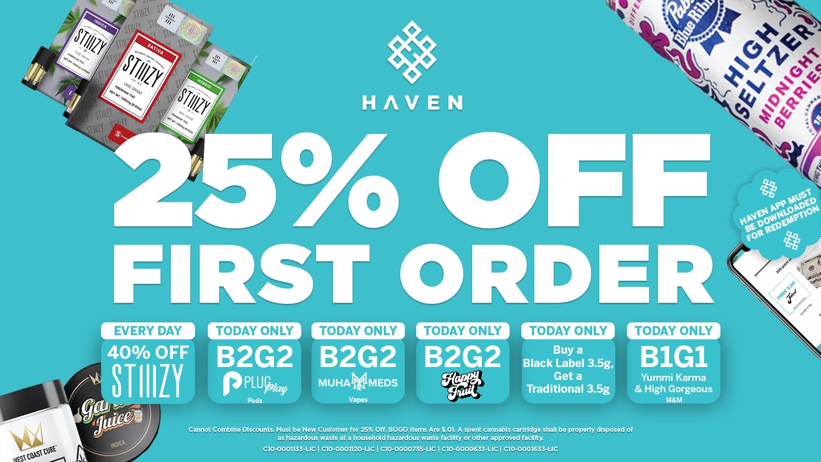 HAVEN Cannabis Marijuana and Weed Dispensary - Belmont 25% Off 1st Order + Daily Deals
