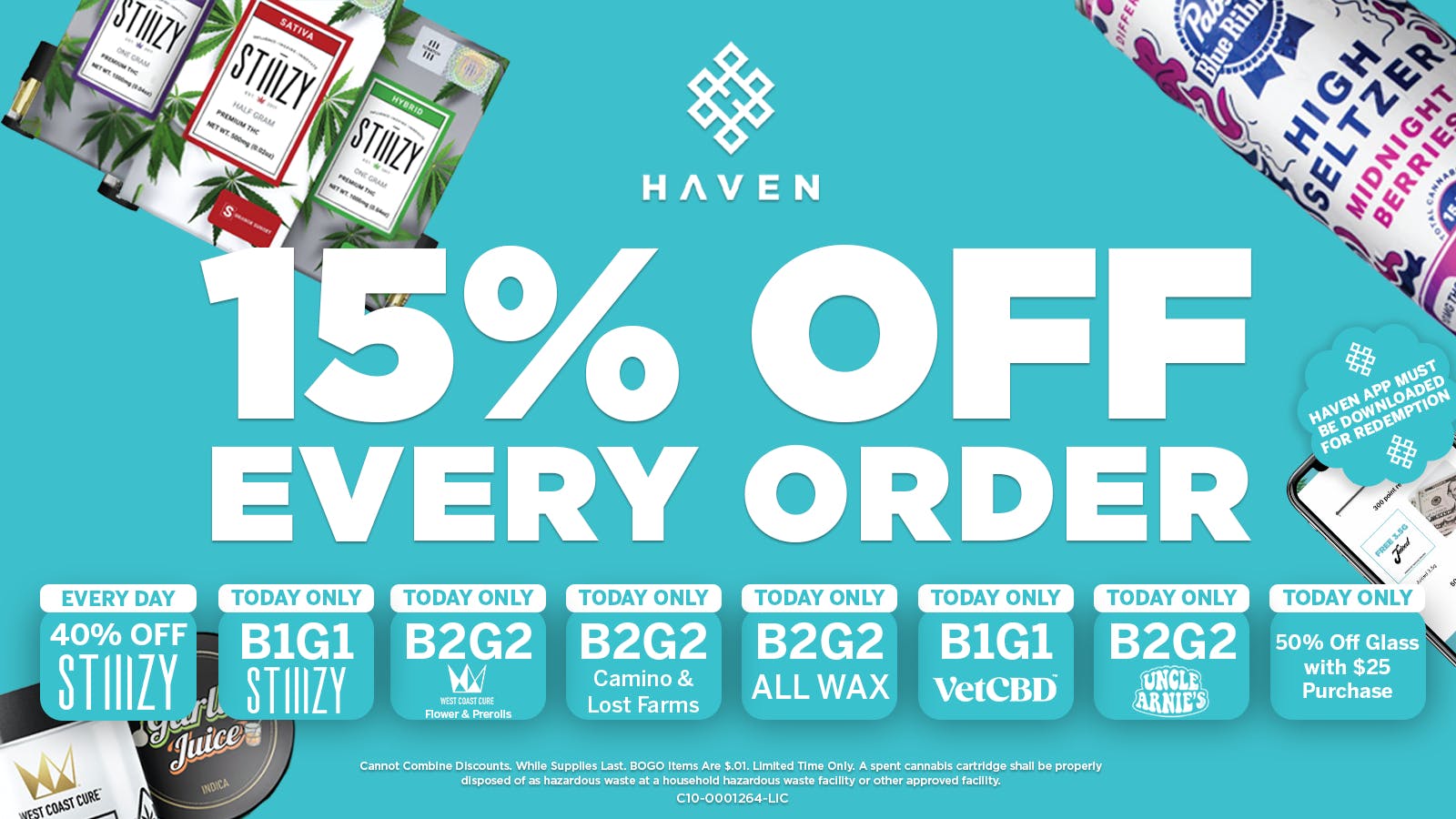 HAVEN Cannabis Marijuana and Weed Dispensary - Orange County 15% Off All Orders + Daily Deals