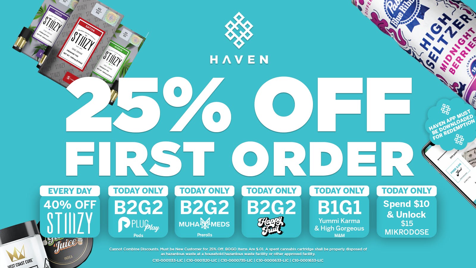 HAVEN Cannabis Marijuana and Weed Dispensary - Belmont 25% Off 1st Order + Daily Deals