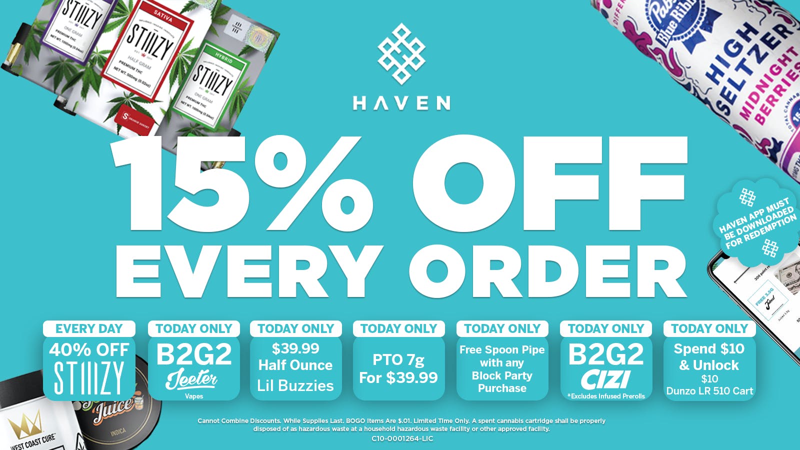 HAVEN Cannabis Marijuana and Weed Dispensary - Orange County 15% Off All Orders + Daily Deals