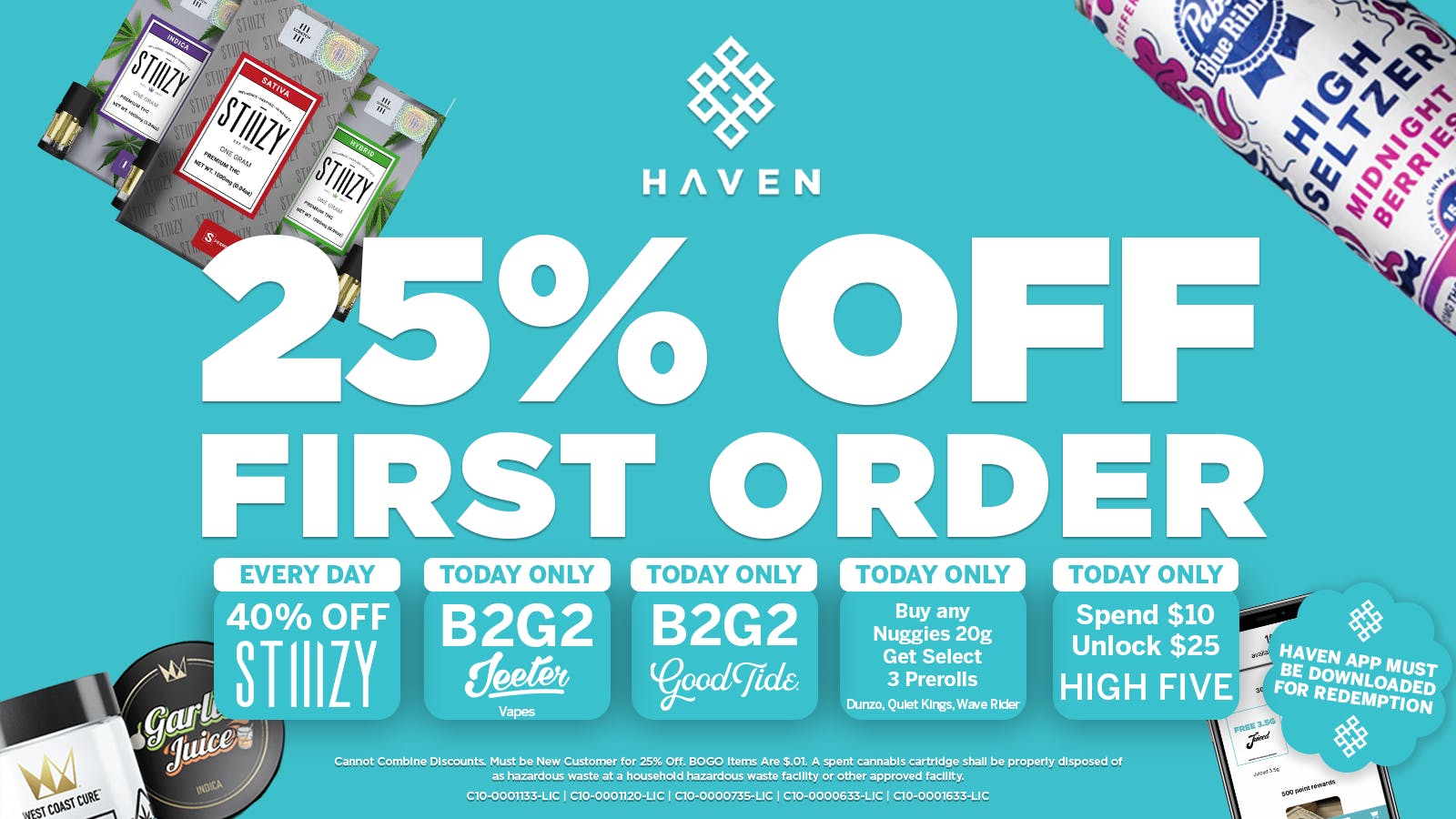 HAVEN Cannabis Marijuana and Weed Dispensary - Belmont 25% Off 1st Order + Daily Deals