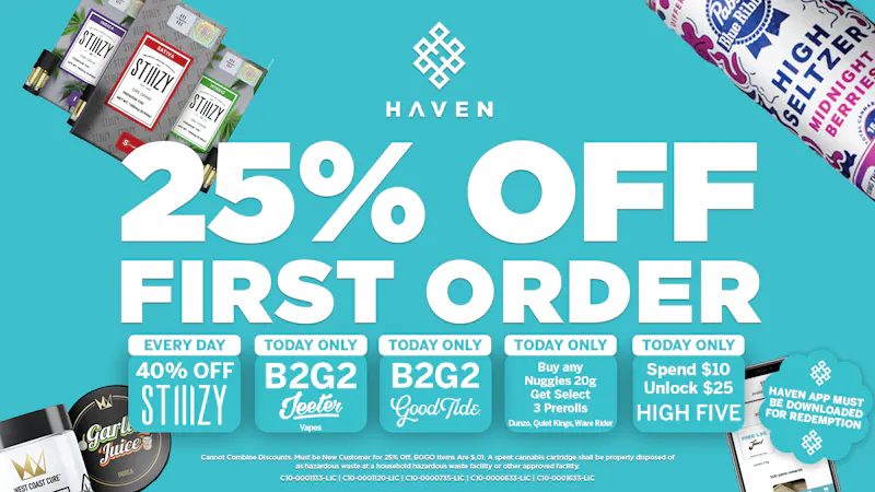 HAVEN Cannabis Marijuana and Weed Dispensary - Belmont 25% Off 1st Order + Daily Deals