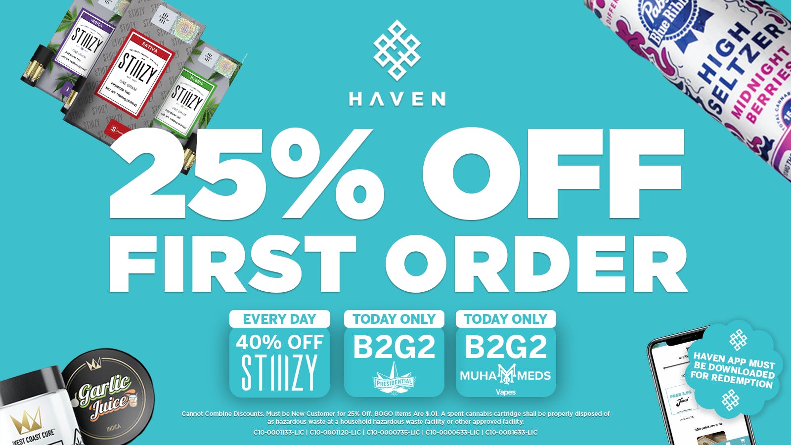 HAVEN Cannabis Marijuana and Weed Dispensary - Lakewood 25% Off 1st Order + Daily Deals