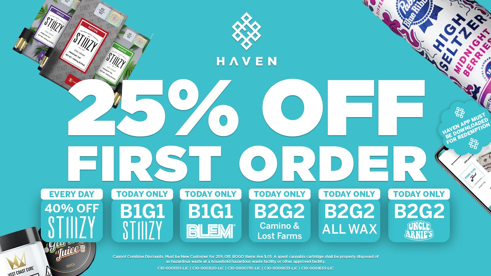 HAVEN Cannabis Marijuana and Weed Dispensary - Lakewood 25% Off 1st Order + Daily Deals