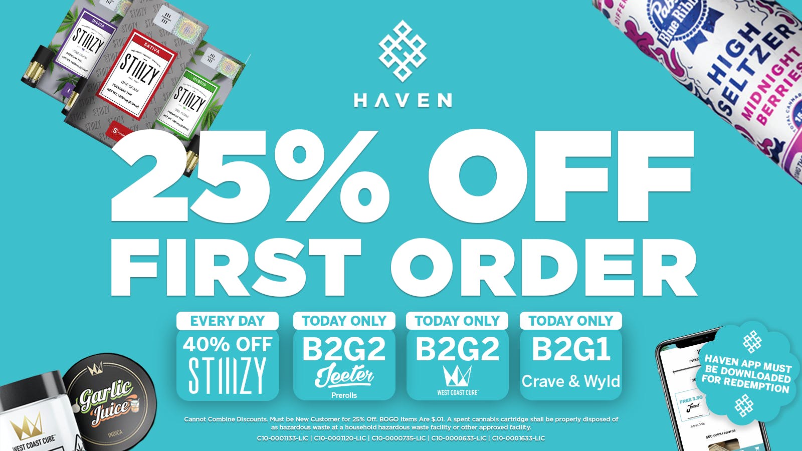HAVEN Cannabis Marijuana and Weed Dispensary - Lakewood 25% Off 1st Order + Daily Deals