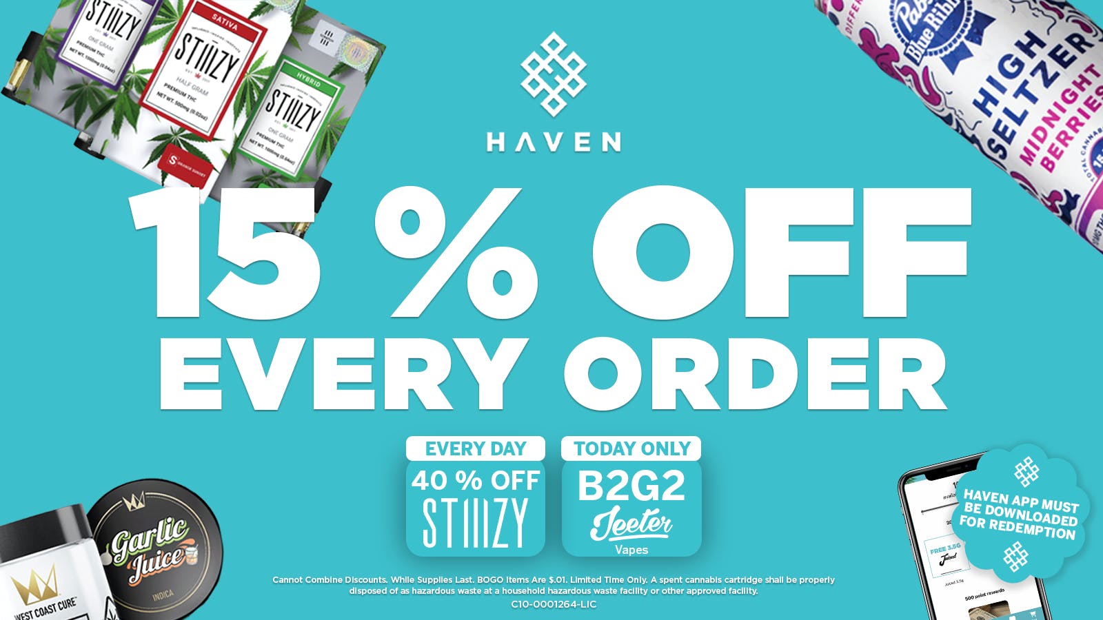 HAVEN Cannabis Marijuana and Weed Dispensary - Orange County 15% Off All Orders + Daily Deals