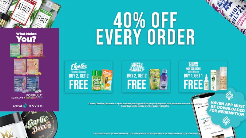HAVEN Cannabis Marijuana and Weed Dispensary - Paramount 40% Off Every Order