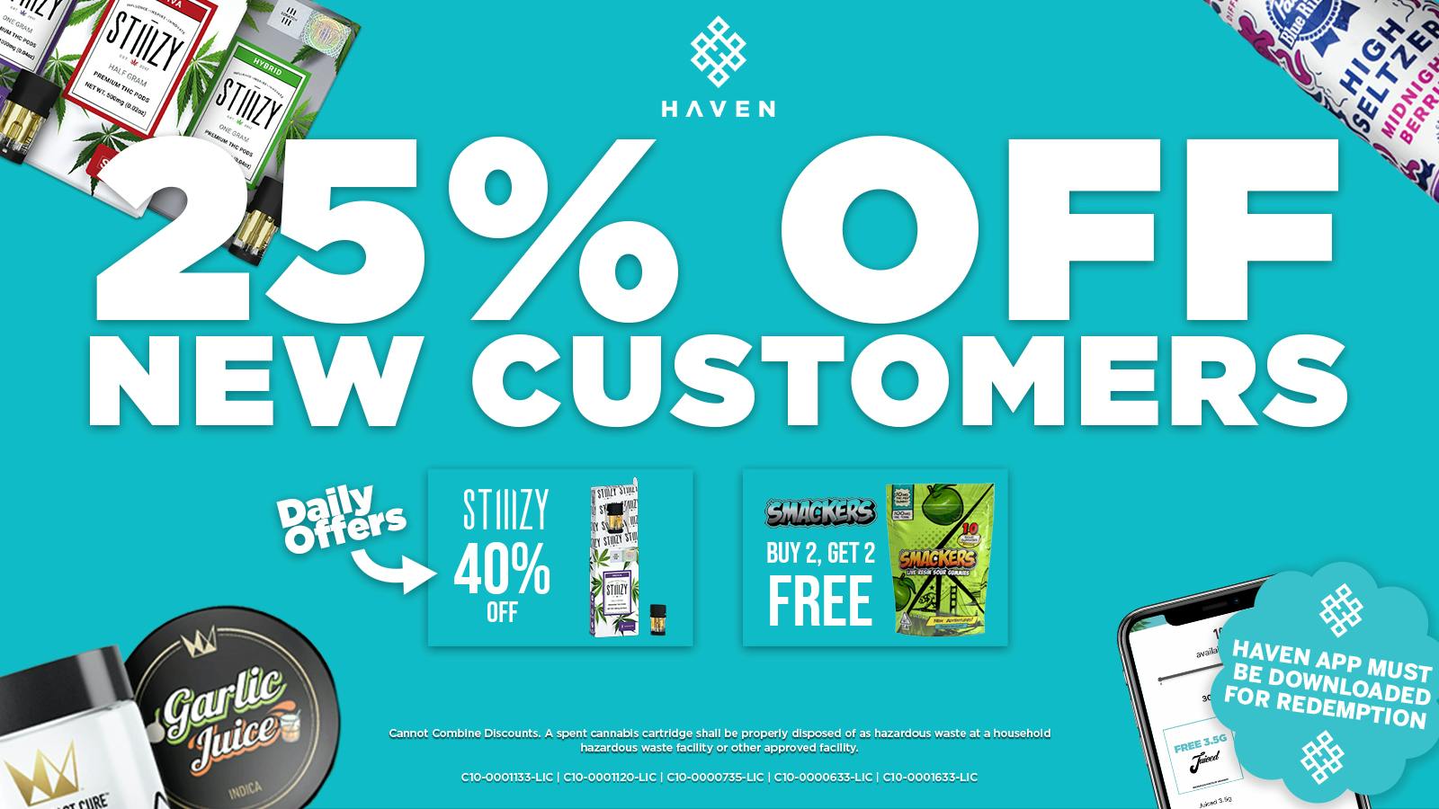 HAVEN Cannabis Marijuana and Weed Dispensary - Belmont 25% Off 1st Order + Daily Deals