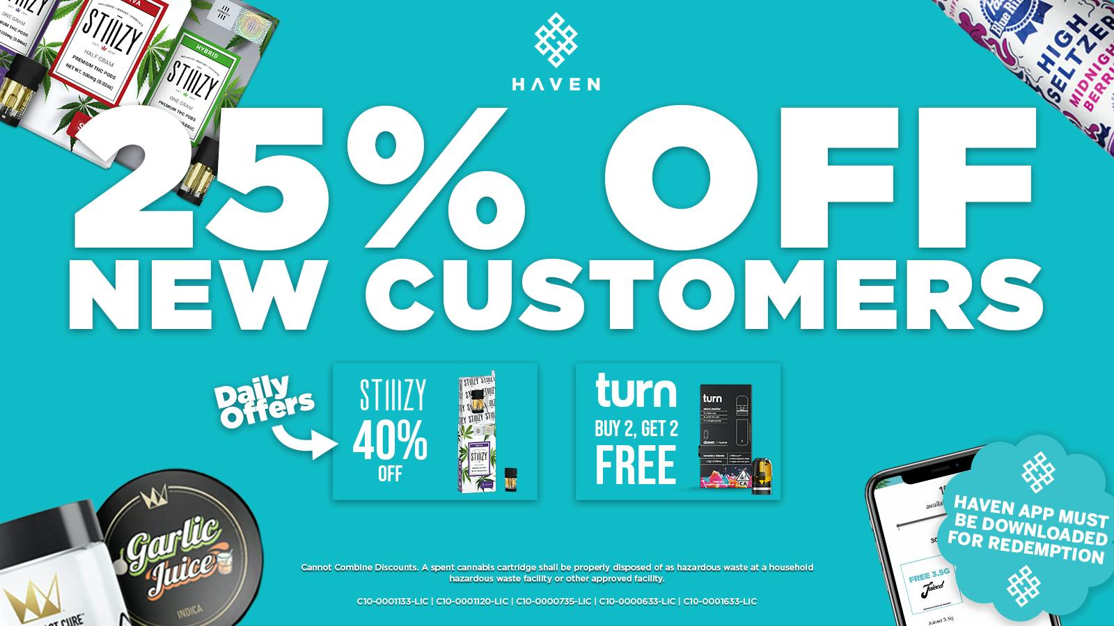 HAVEN Cannabis Marijuana and Weed Dispensary - Belmont 25% Off 1st Order + Daily Deals