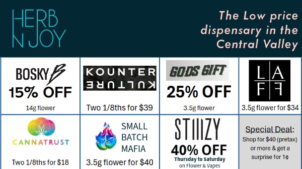 HerbNJoy - Hanford Weekly deals at HerbNJoy Hanford