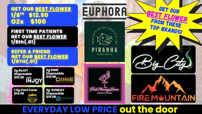 Euphora - Admiral OUR BEST FLOWER - $12.50 1/8ths // $100 oz