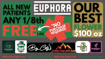 Euphora - E. 61st Happy Holidays wFree 1/8ths (.01) for New Patients