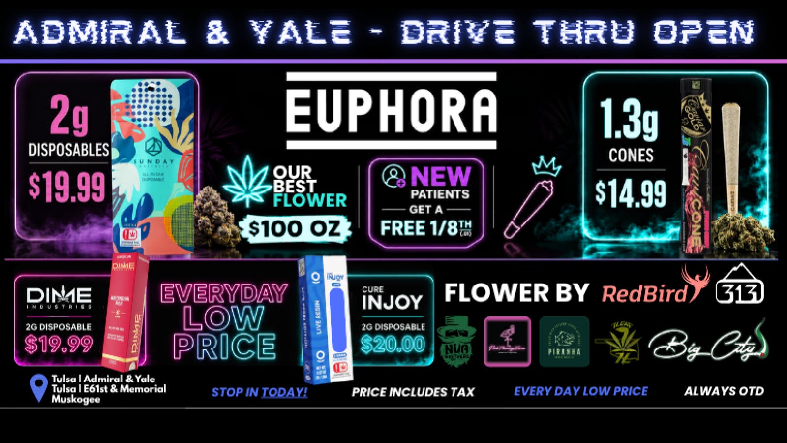 Euphora - E. 61st EVERY DAY LOW PRICING -&- ALWAYS OTD