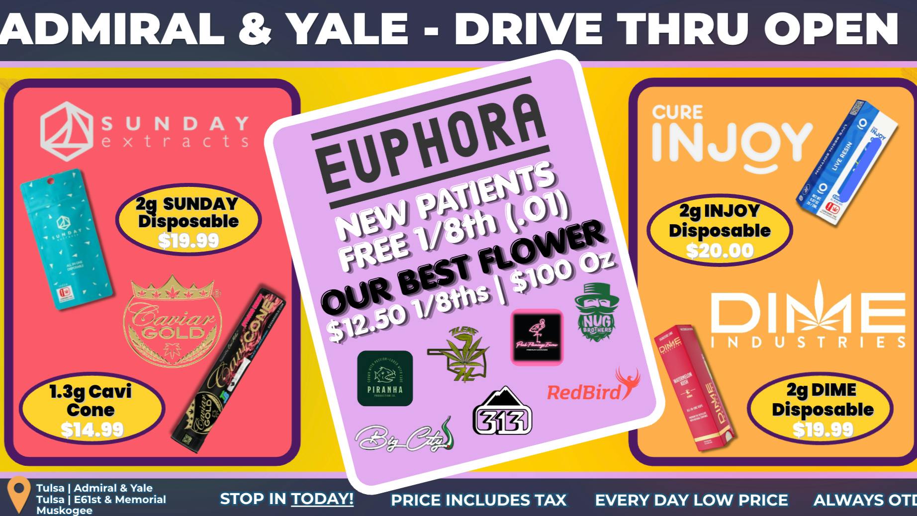 Euphora - E. 61st EVERY DAY LOW PRICING -&- ALWAYS OTD