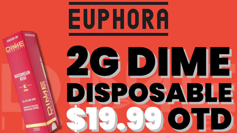 Euphora - Muskogee DIME 2G DISPOSABLE - $19.99 OTD