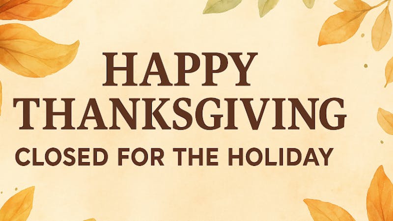 Big Chief Cannabis Dispensary Closed for Thanksgiving