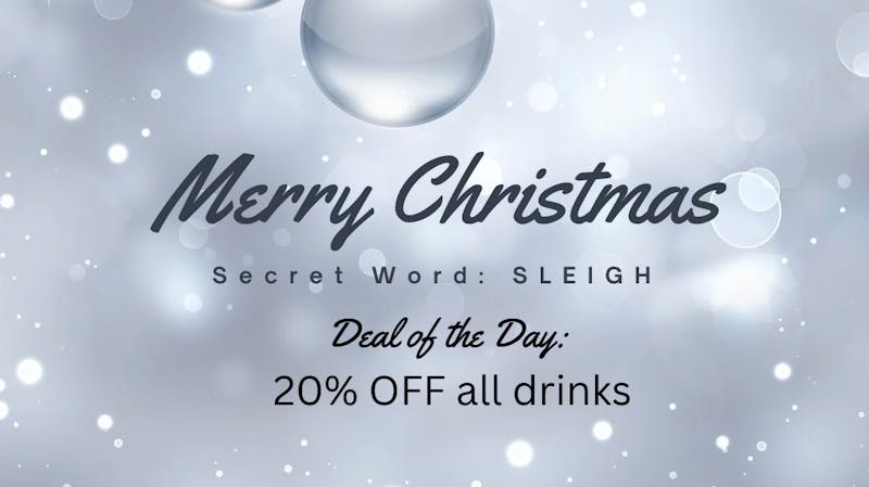 Big Chief Cannabis Dispensary Say “SLEIGH” → 20 percent Off Drinks