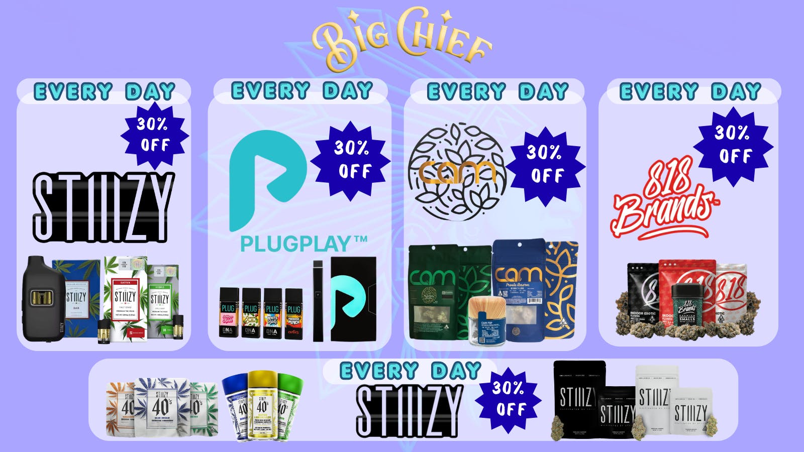 Big Chief Cannabis Dispensary EVERYDAY DEALS