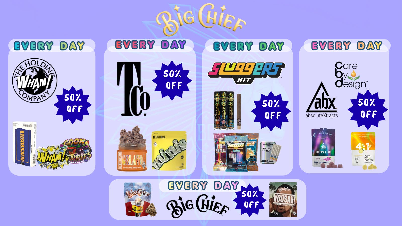 Big Chief Cannabis Dispensary 50% OFF DEALS
