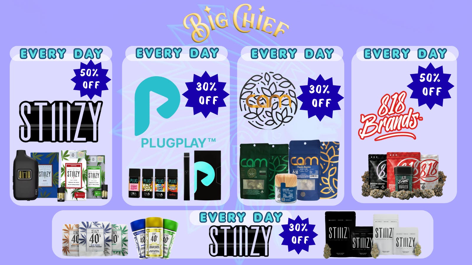 Big Chief Cannabis Dispensary EVERYDAY DEALS