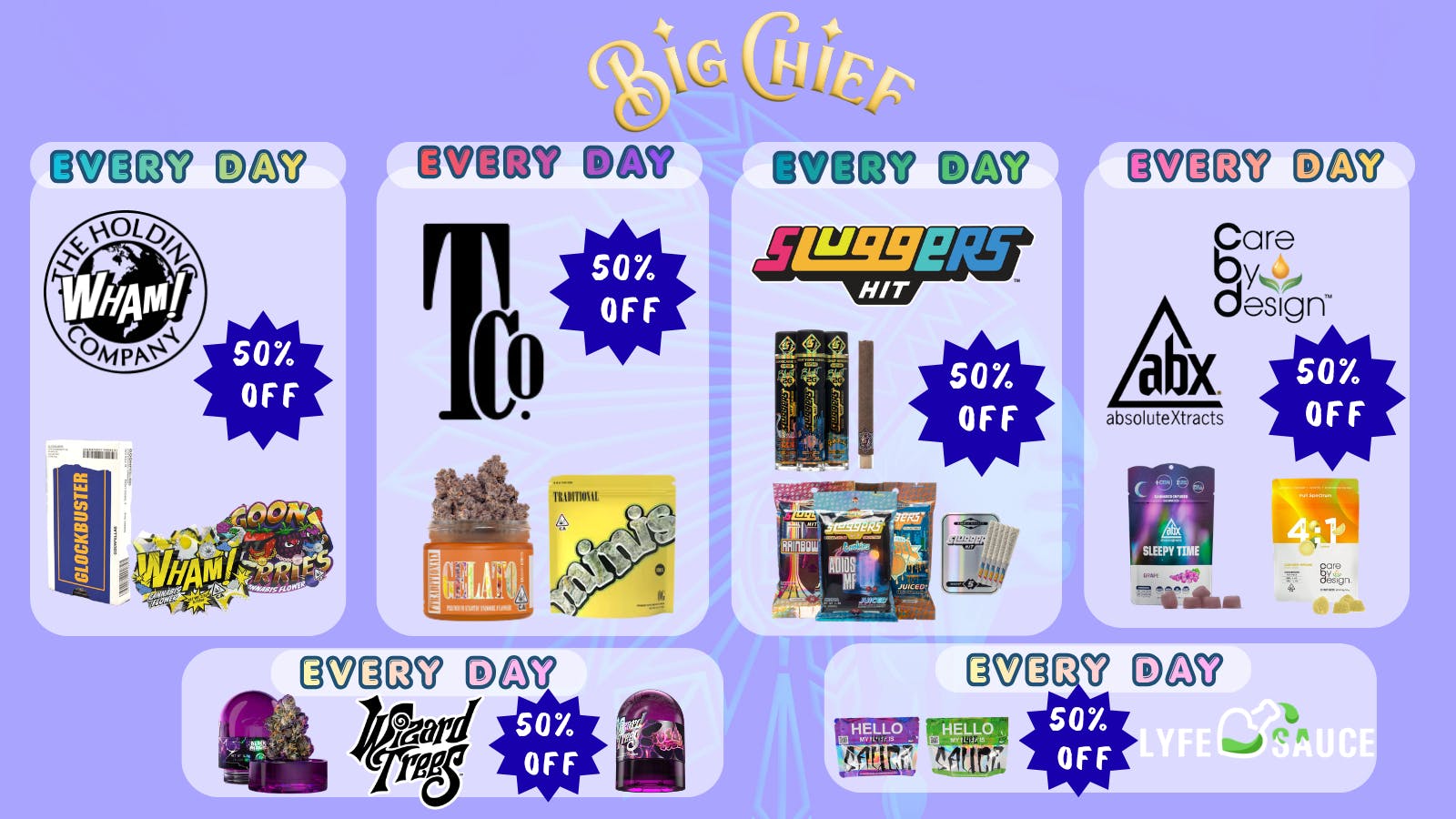 Big Chief Cannabis Dispensary 50% OFF DEALS
