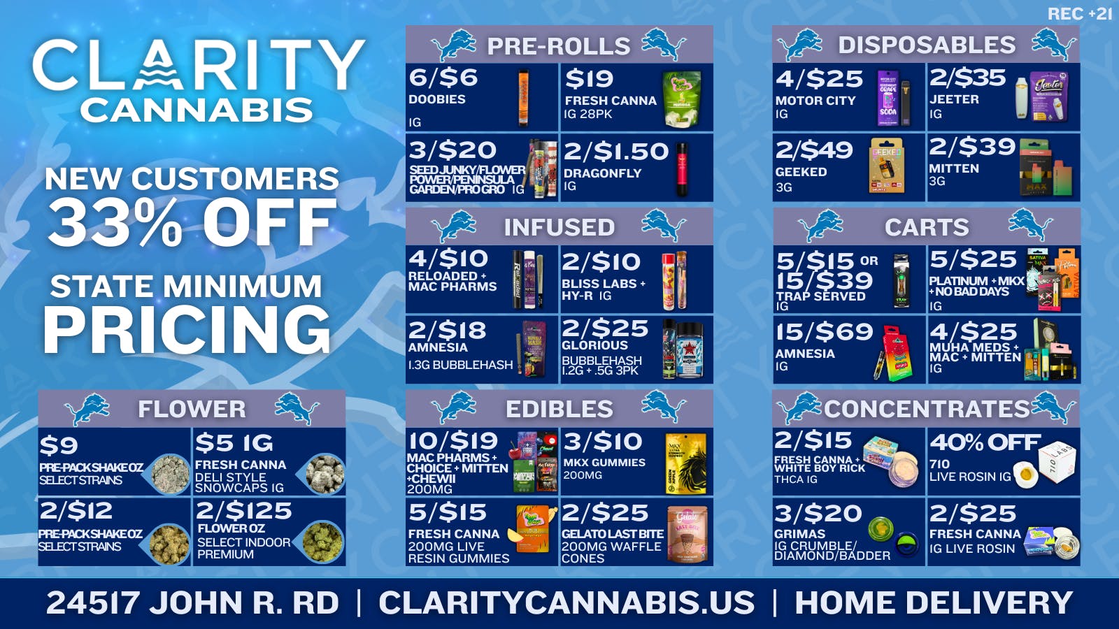CLARITY Cannabis - Hazel Park SCORE BIG THIS WEEK AT CLARITY!