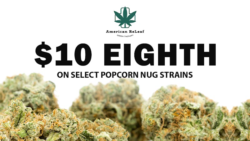 American ReLeaf $10 Eighth - Popcorn Nugs