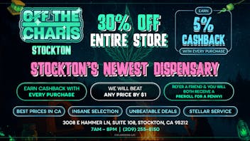 Off the Charts - Stockton 30% OFF AT OTC STOCKTON!!!