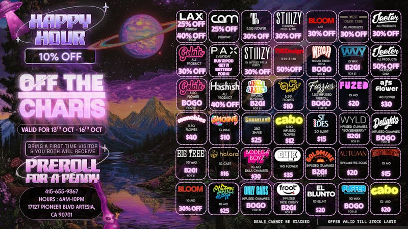Off The Charts - Artesia 🚨 Weekday deals so good, you’ll forget what day i