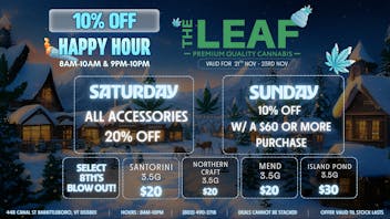 The Leaf It's a holly jolly weekend at The Leaf!