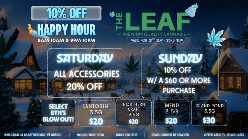 The Leaf It's a holly jolly weekend at The Leaf!