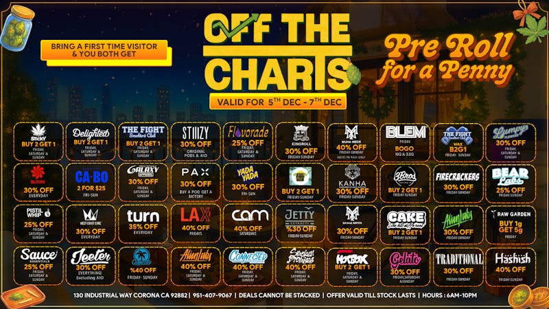 Off the Charts - Corona HAPPY HOLIDAYS SAVE WITH OTC ❄️🍃