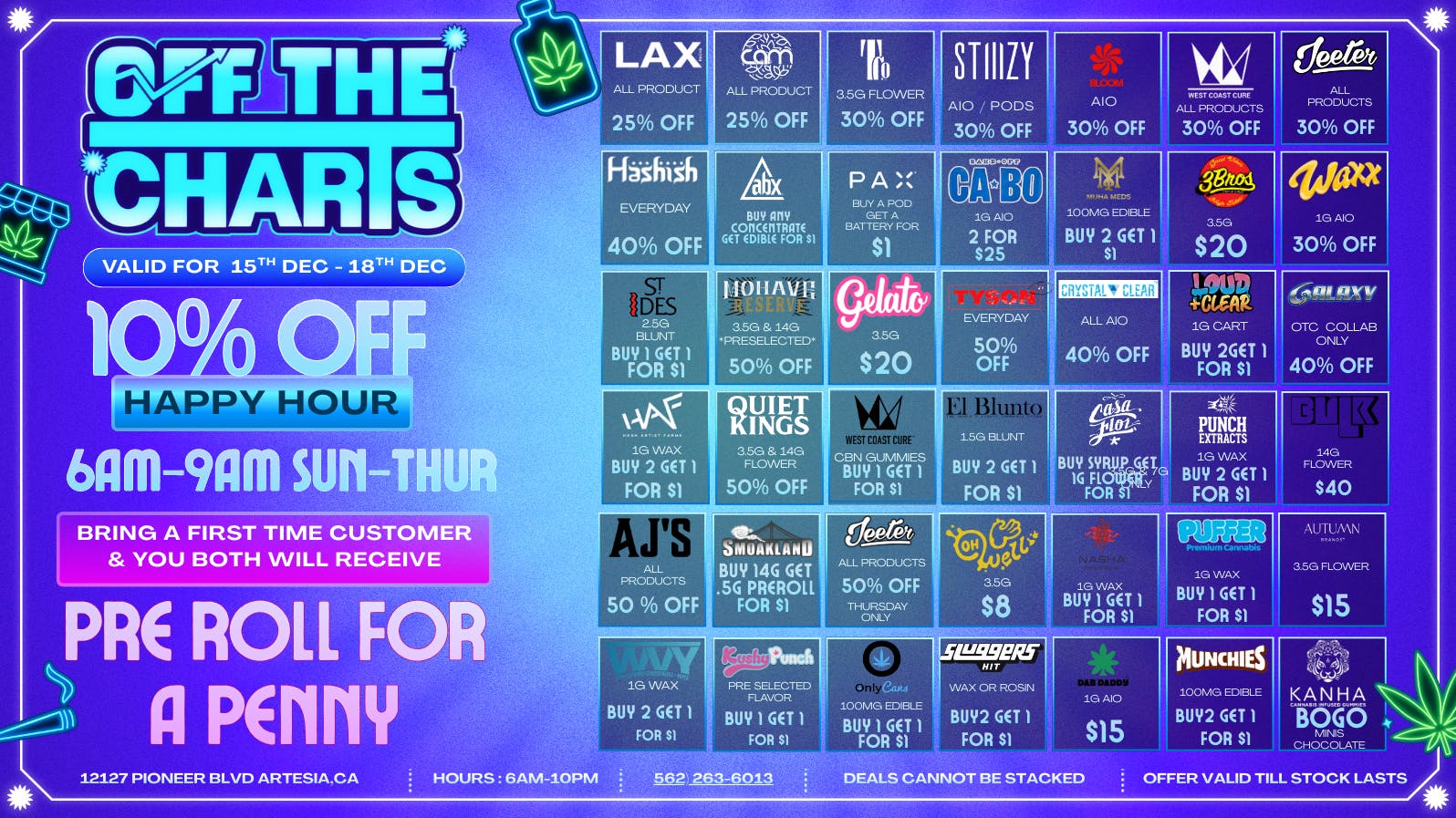 Off The Charts - Artesia Holiday deals so good, it’s lit 🎄🔥