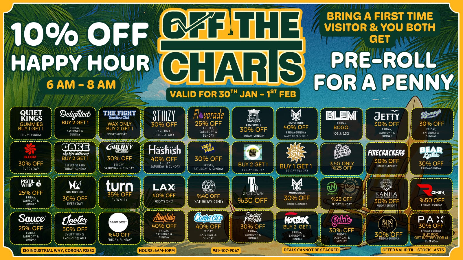 Off the Charts - Corona ALL THE DEALS ONLY AT OFF THE CHARTS ✨ 🔥✨ 🔥