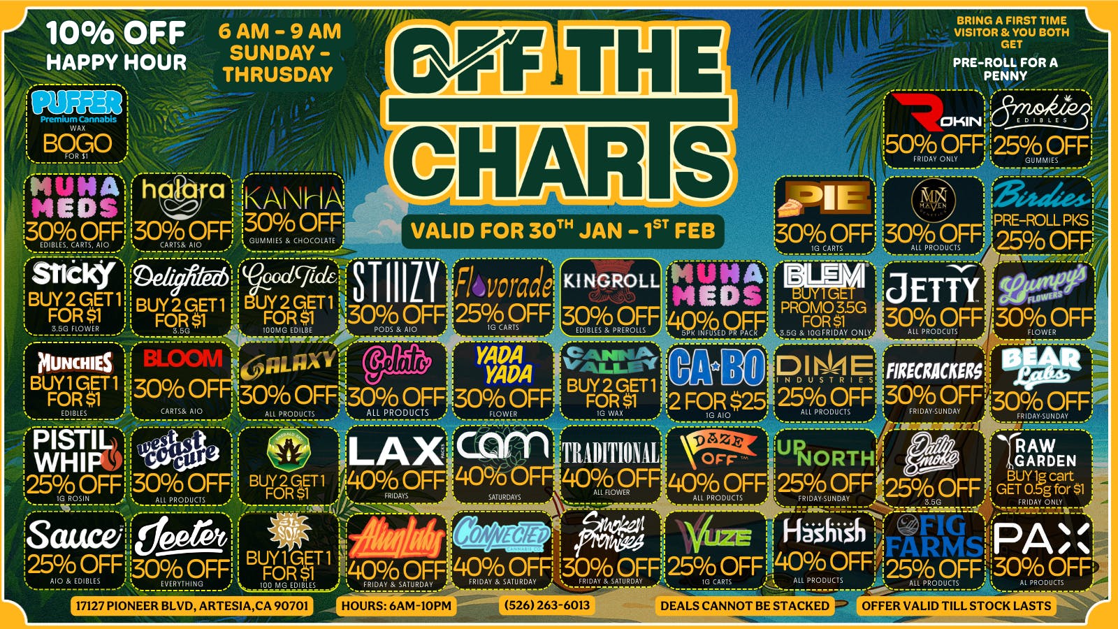 Off The Charts - Artesia Deals so good, your weed’s blushing 😳🔥🍃