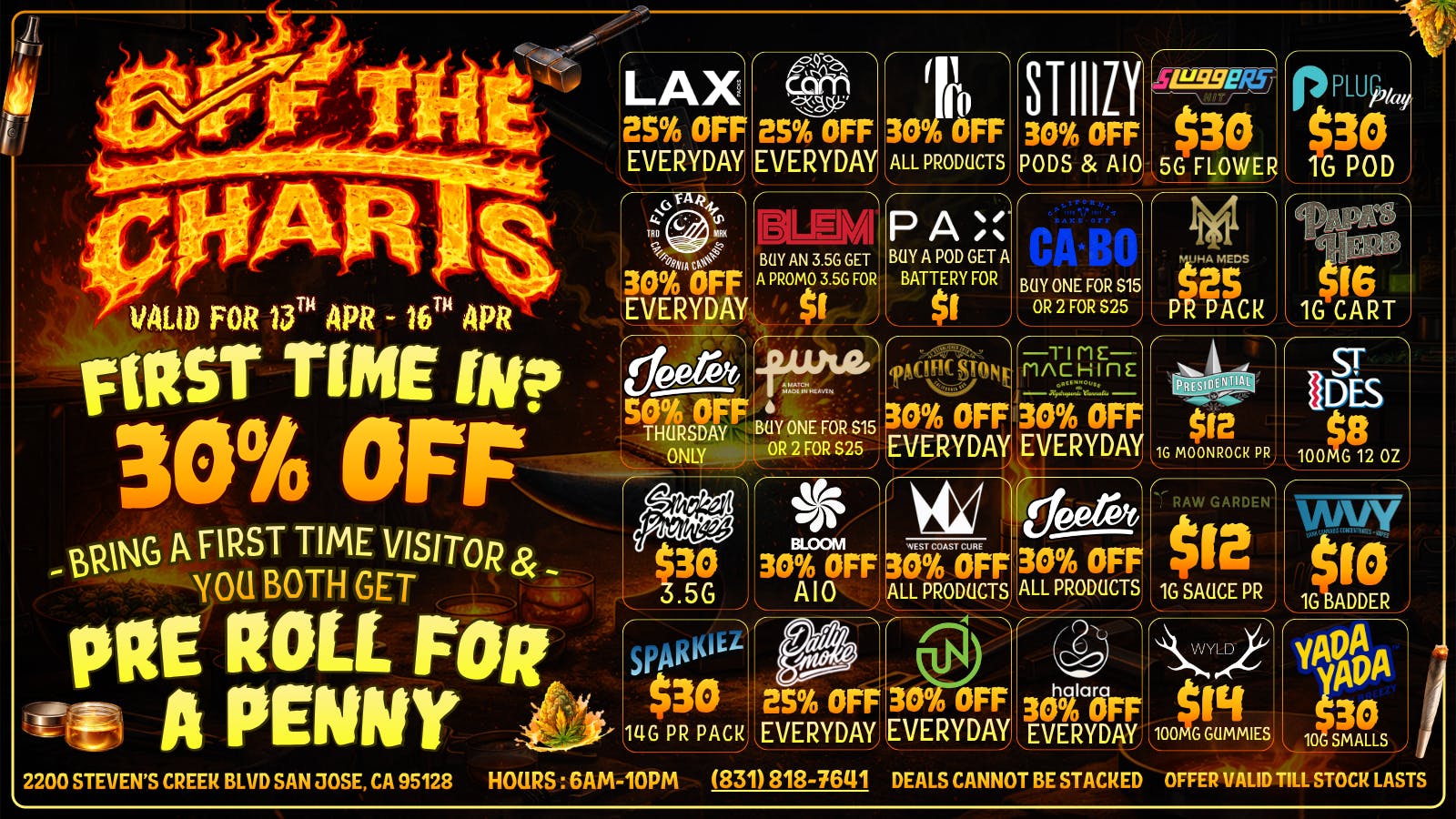 Off The Charts - San Jose Bay Area Blessings 🌉 Premium Deals All Week